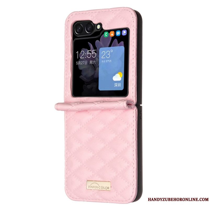 Hoesje Samsung Galaxy Z Flip 7 Fe Gewatteerde Binfen-kleur