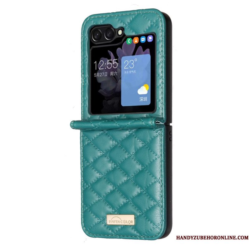 Hoesje Samsung Galaxy Z Flip 7 Fe Gewatteerde Binfen-kleur
