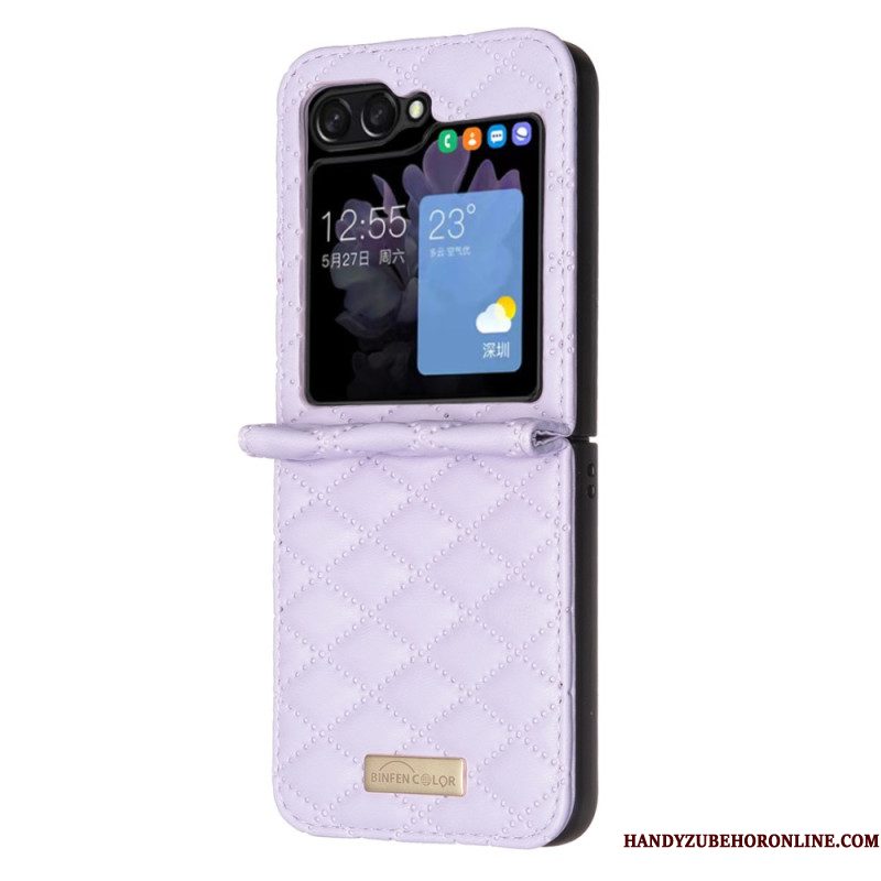 Hoesje Samsung Galaxy Z Flip 7 Fe Gewatteerde Binfen-kleur