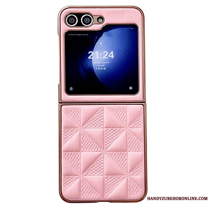 Hoesje Samsung Galaxy Z Flip 7 Fe Gewatteerde Randen Met Metaaleffect