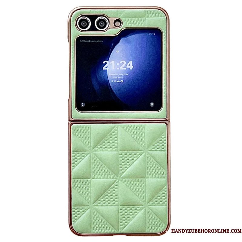 Hoesje Samsung Galaxy Z Flip 7 Fe Gewatteerde Randen Met Metaaleffect