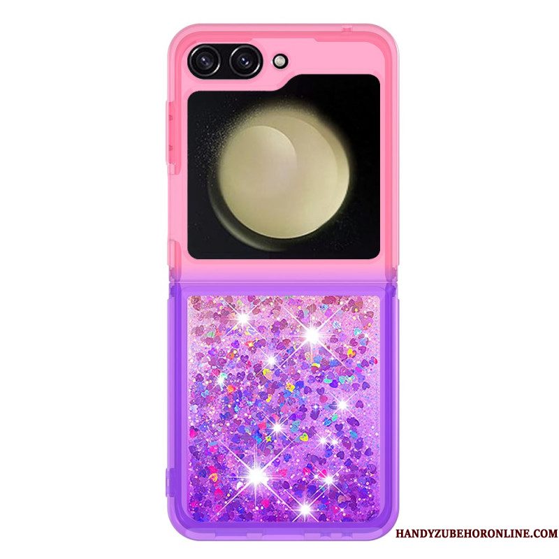 Hoesje Samsung Galaxy Z Flip 7 Fe Glitter Met Kleurverloop