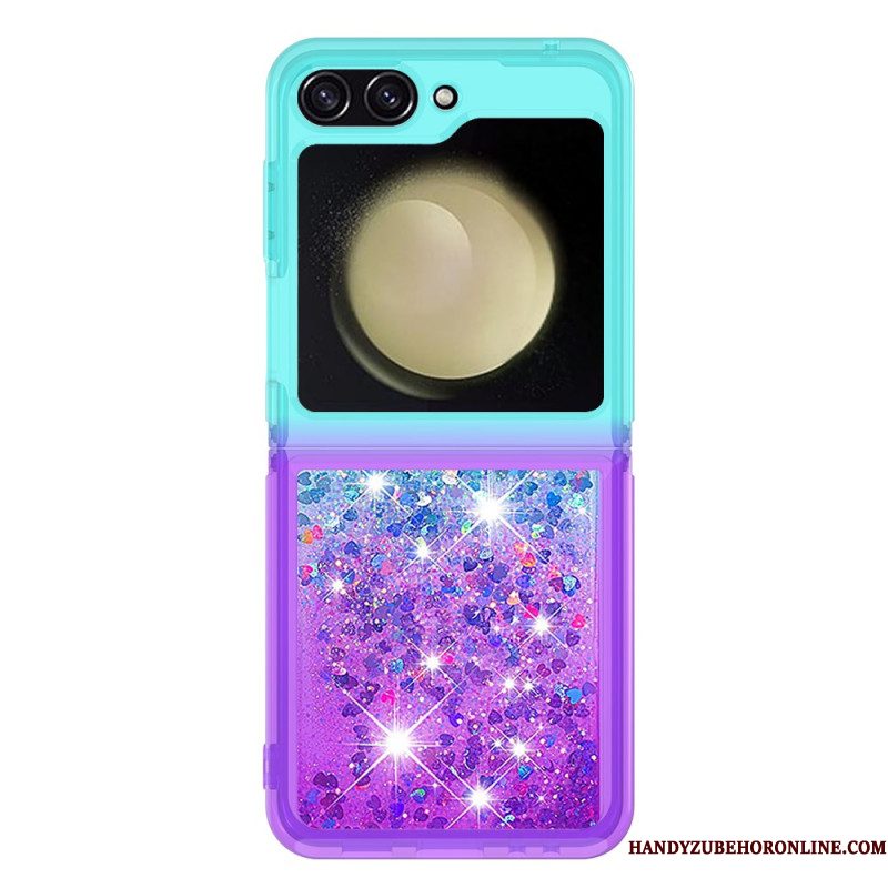 Hoesje Samsung Galaxy Z Flip 7 Fe Glitter Met Kleurverloop