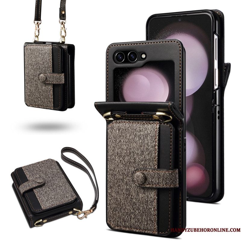 Hoesje Samsung Galaxy Z Flip 7 Fe Kaarthouder En Draagkoord
