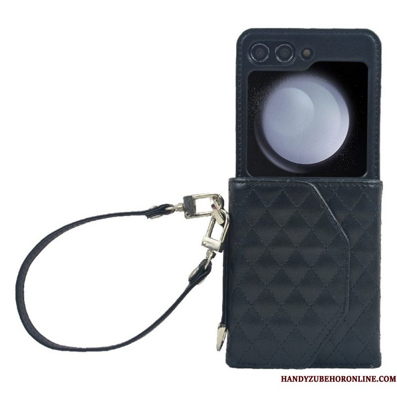 Hoesje Samsung Galaxy Z Flip 7 Fe Kaarthouder En Riem