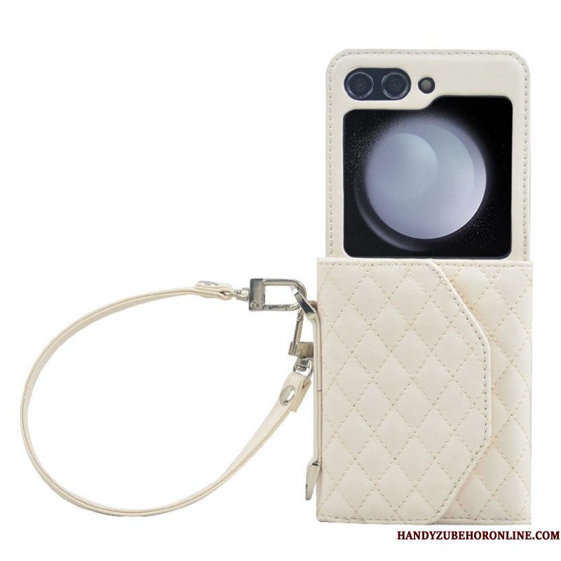 Hoesje Samsung Galaxy Z Flip 7 Fe Kaarthouder En Riem