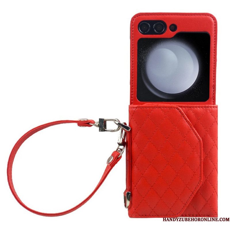 Hoesje Samsung Galaxy Z Flip 7 Fe Kaarthouder En Riem