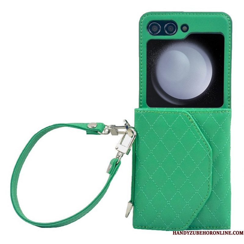 Hoesje Samsung Galaxy Z Flip 7 Fe Kaarthouder En Riem
