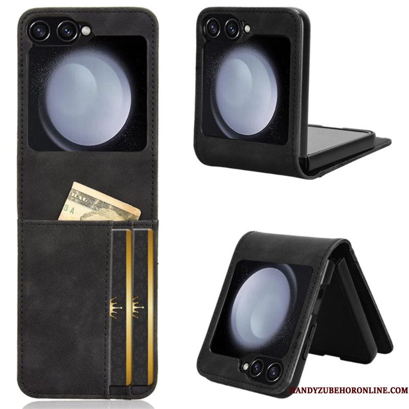 Hoesje Samsung Galaxy Z Flip 7 Fe Kaarthouder In Leren Stijl Bescherming Hoesje