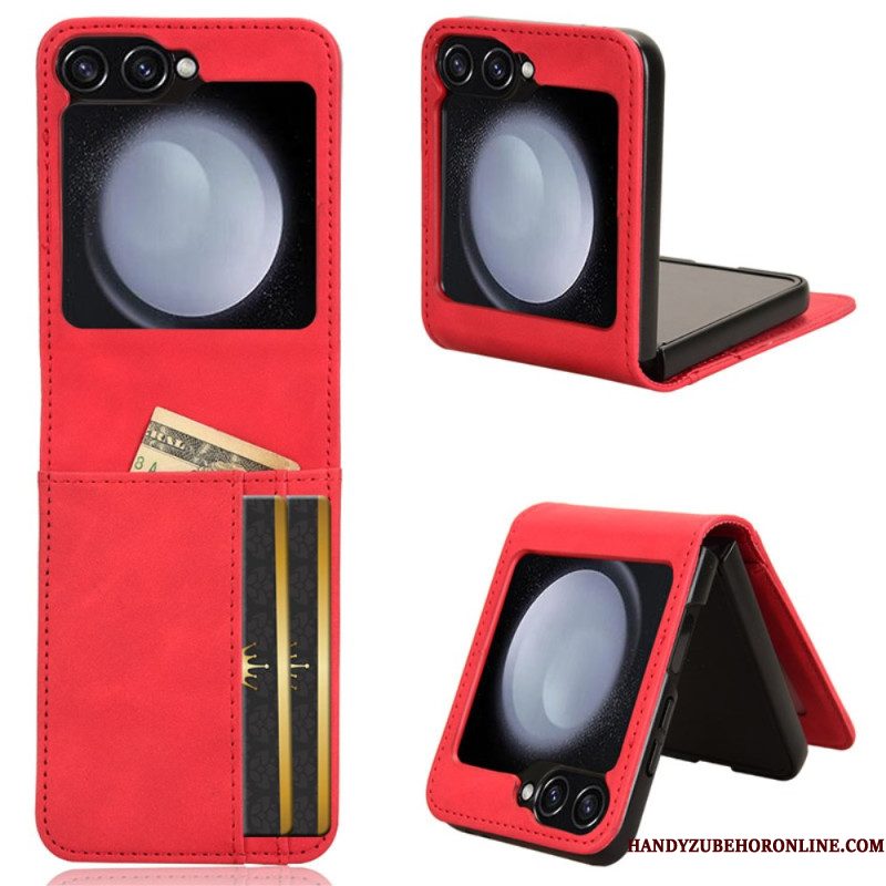 Hoesje Samsung Galaxy Z Flip 7 Fe Kaarthouder In Leren Stijl Bescherming Hoesje