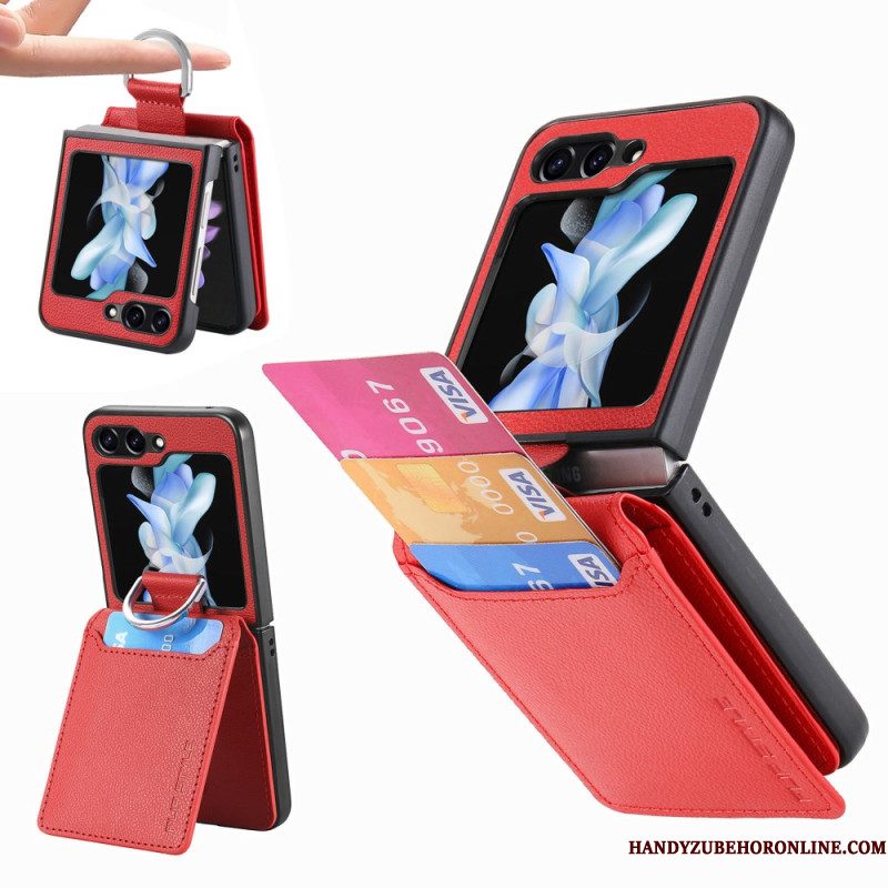 Hoesje Samsung Galaxy Z Flip 7 Fe Kaarthouder Met Standaard En Ring