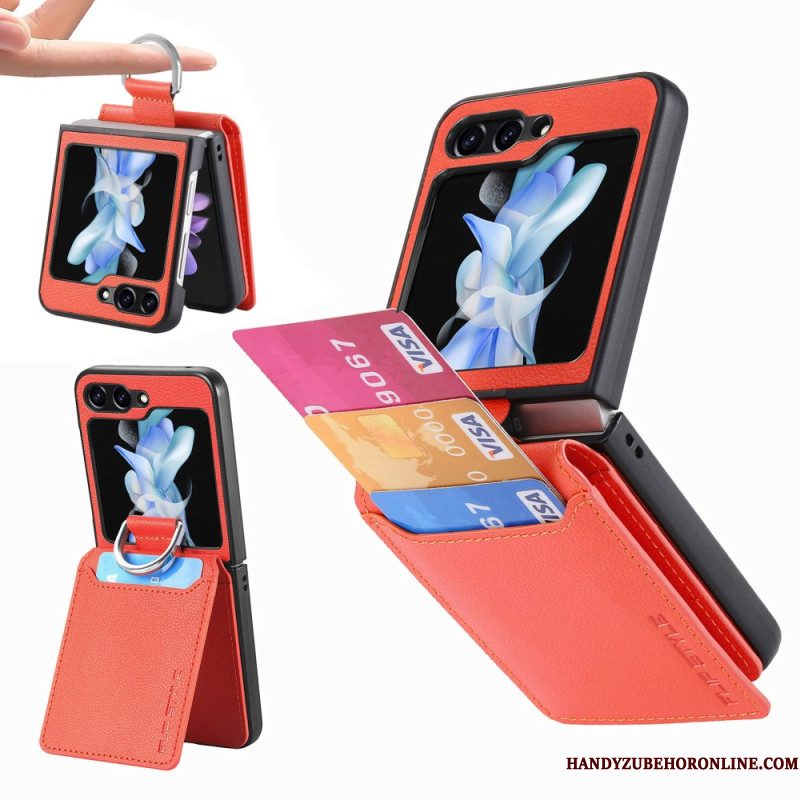 Hoesje Samsung Galaxy Z Flip 7 Fe Kaarthouder Met Standaard En Ring