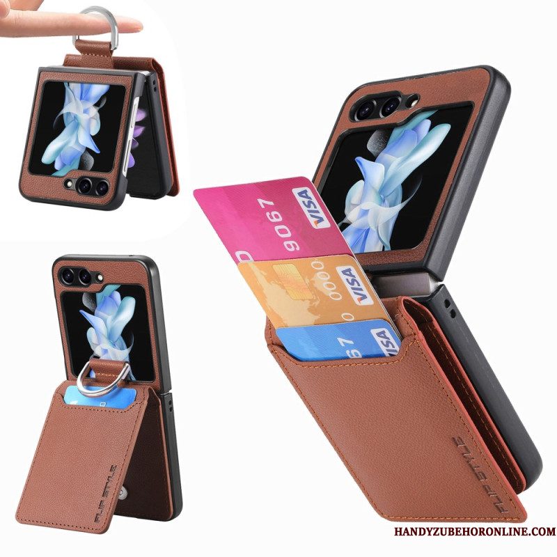 Hoesje Samsung Galaxy Z Flip 7 Fe Kaarthouder Met Standaard En Ring