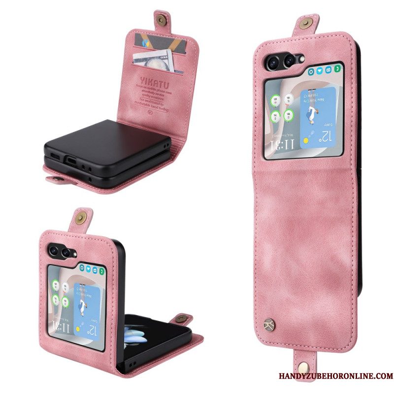 Hoesje Samsung Galaxy Z Flip 7 Fe Kaarthouder Yikatu