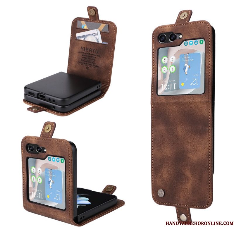 Hoesje Samsung Galaxy Z Flip 7 Fe Kaarthouder Yikatu