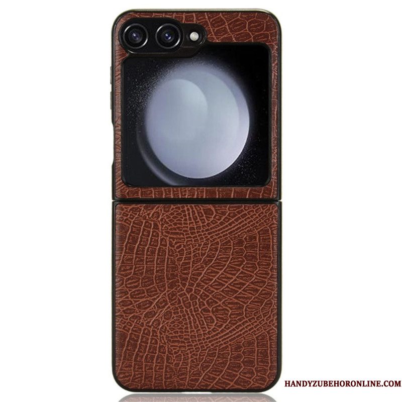 Hoesje Samsung Galaxy Z Flip 7 Fe Krokodillenleerstructuur