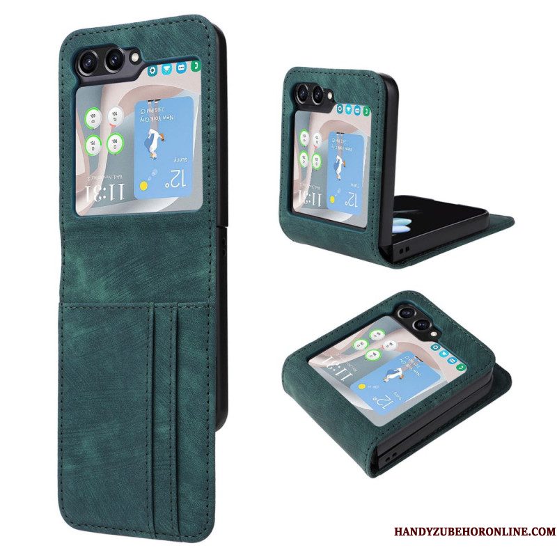 Hoesje Samsung Galaxy Z Flip 7 Fe Lederlook Kaart Houder