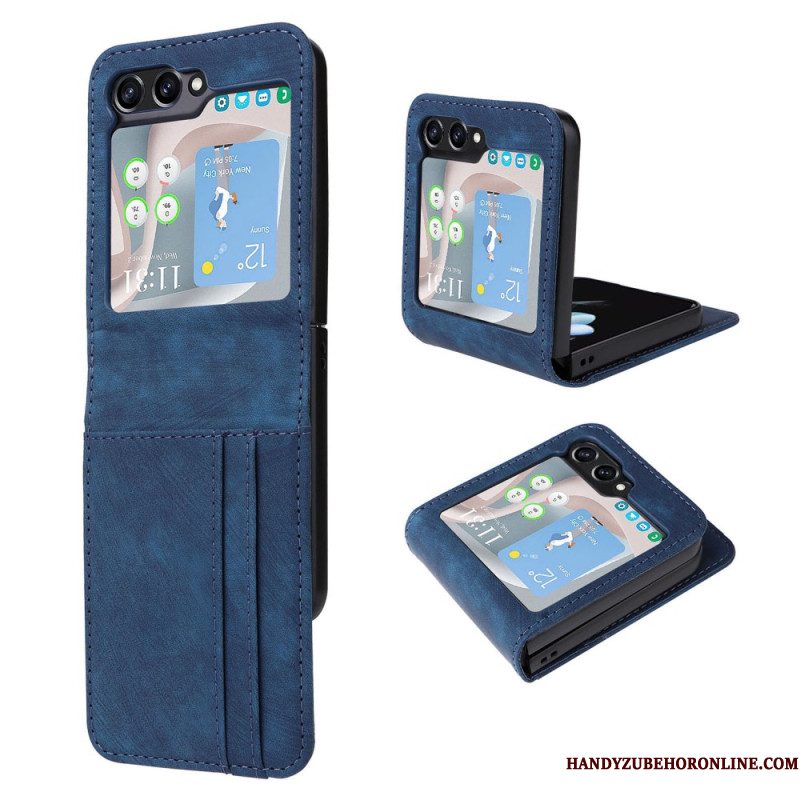 Hoesje Samsung Galaxy Z Flip 7 Fe Lederlook Kaart Houder