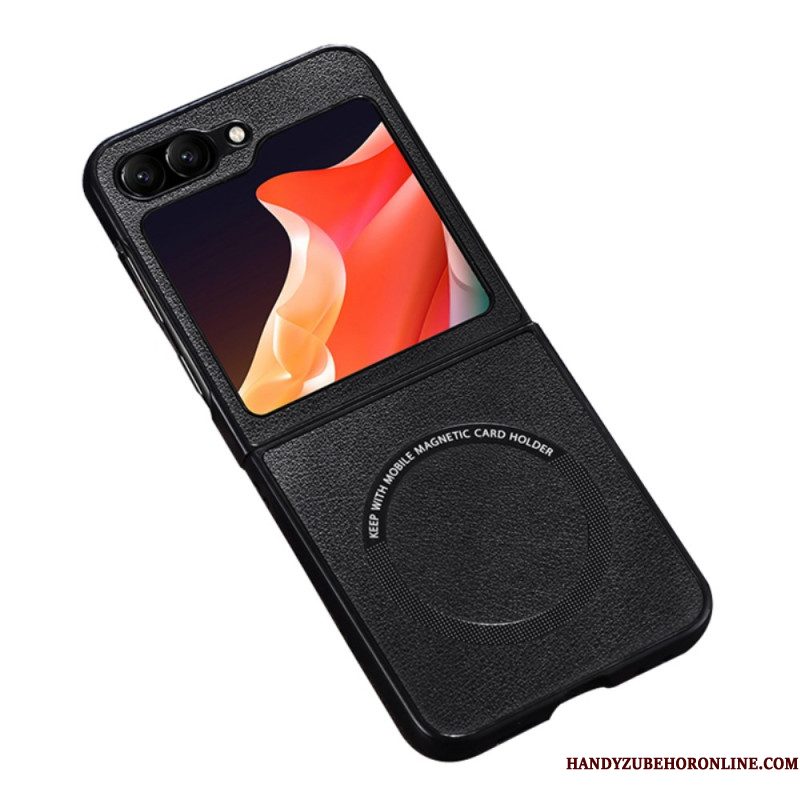 Hoesje Samsung Galaxy Z Flip 7 Fe Leerlook Magsafe-compatibel