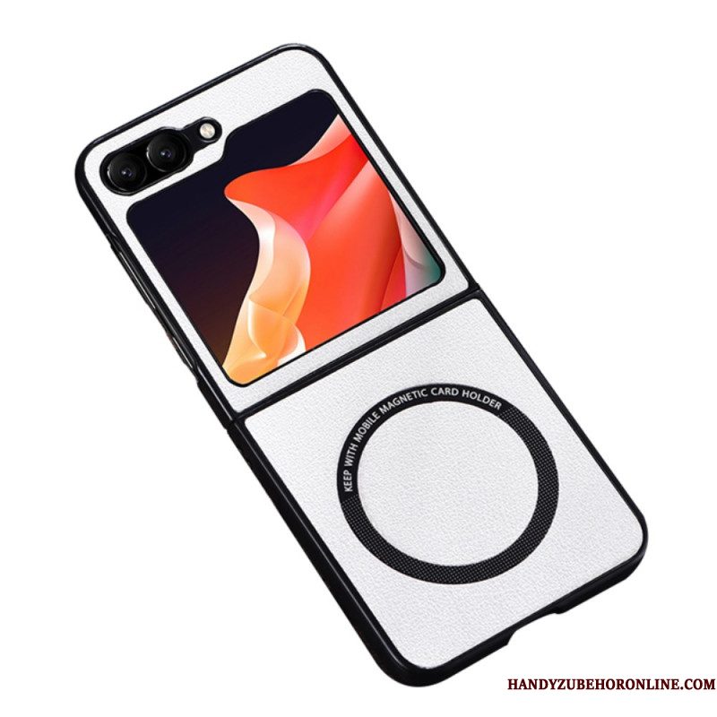 Hoesje Samsung Galaxy Z Flip 7 Fe Leerlook Magsafe-compatibel
