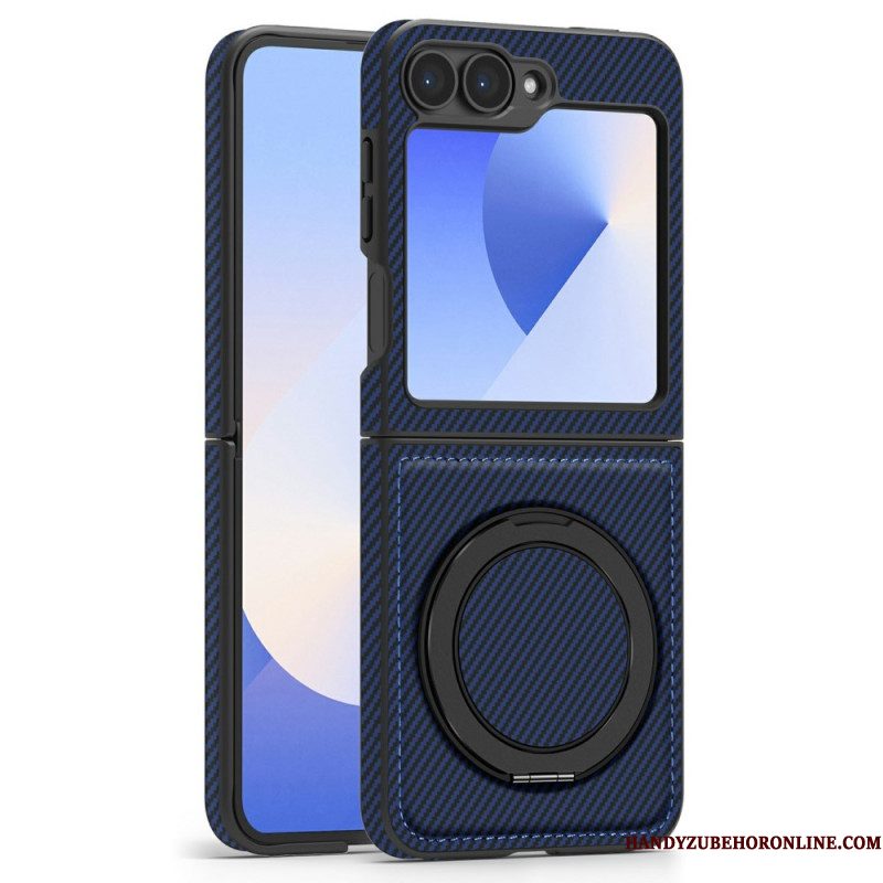 Hoesje Samsung Galaxy Z Flip 7 Fe Magnetisch Met Koolstofvezel En Standaard