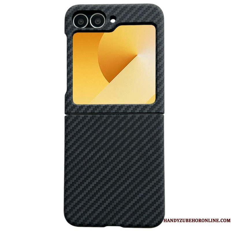 Hoesje Samsung Galaxy Z Flip 7 Fe Magnetische Koolstofvezeltextuur Bescherming Hoesje