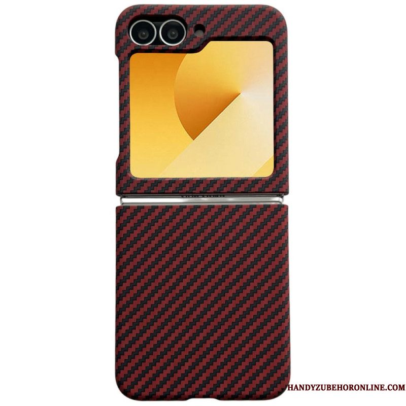 Hoesje Samsung Galaxy Z Flip 7 Fe Magnetische Koolstofvezeltextuur Bescherming Hoesje