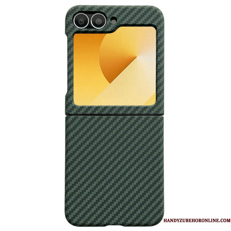 Hoesje Samsung Galaxy Z Flip 7 Fe Magnetische Koolstofvezeltextuur Bescherming Hoesje