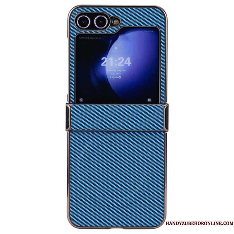 Hoesje Samsung Galaxy Z Flip 7 Fe Magnetische Koolstofvezeltextuur Bescherming Hoesje