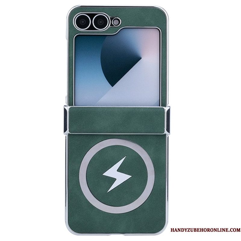 Hoesje Samsung Galaxy Z Flip 7 Fe Magsafe-compatibel Lederlook Bescherming Hoesje