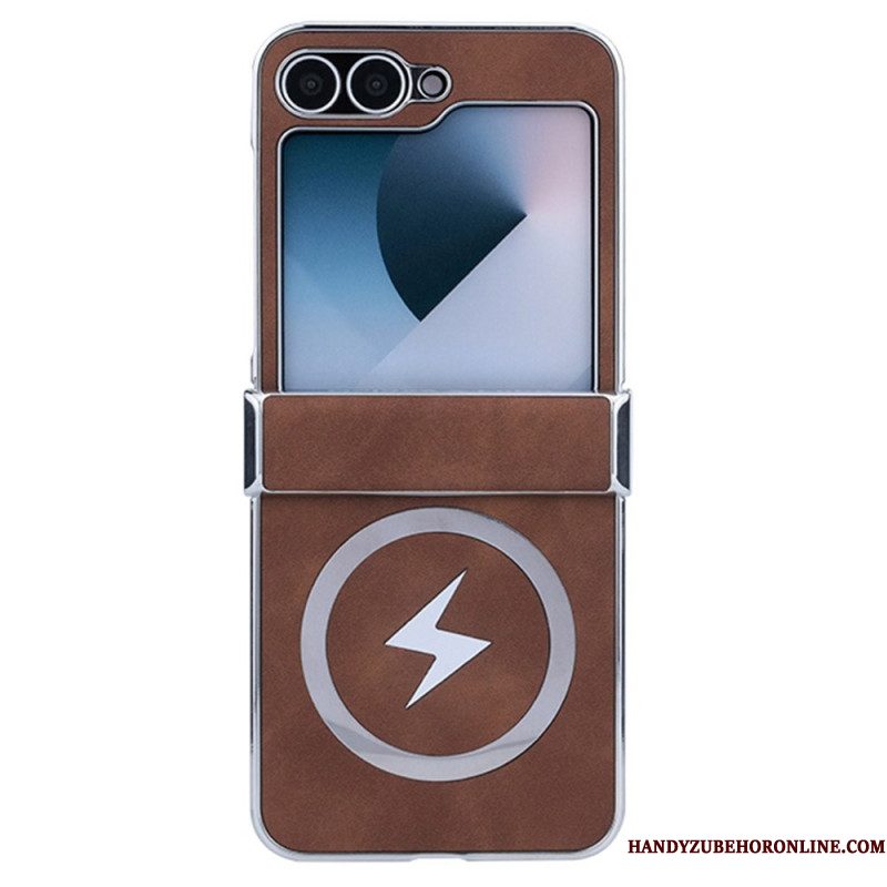 Hoesje Samsung Galaxy Z Flip 7 Fe Magsafe-compatibel Lederlook Bescherming Hoesje