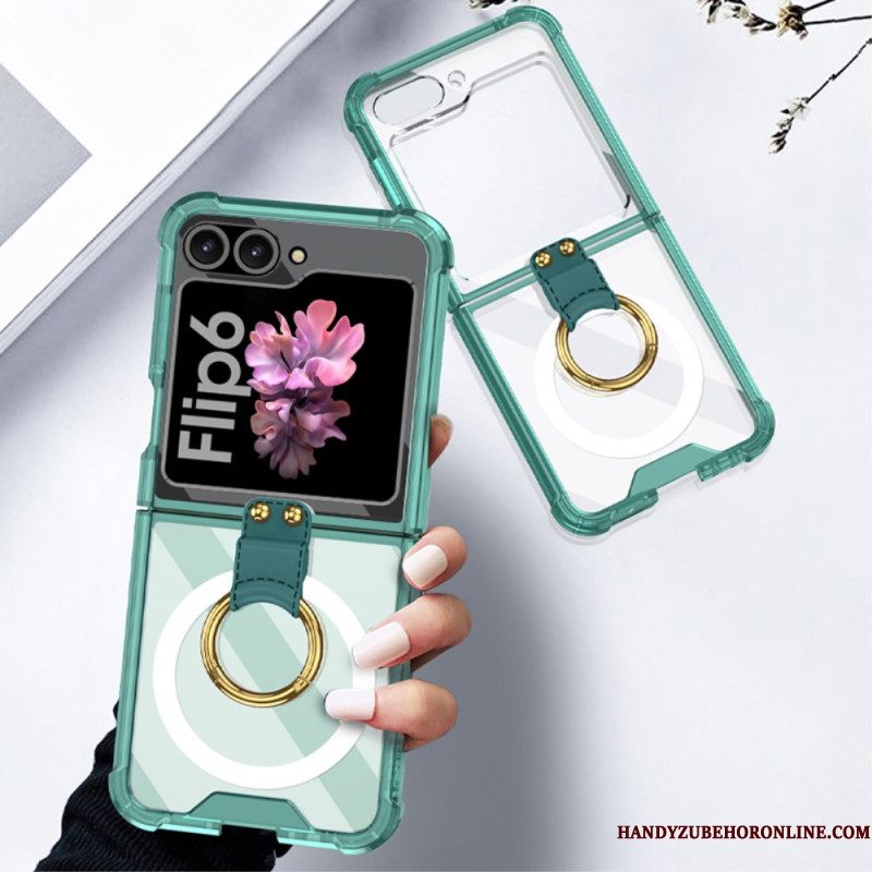 Hoesje Samsung Galaxy Z Flip 7 Fe Met Ringhouder En Magnetische Bevestiging Gkk