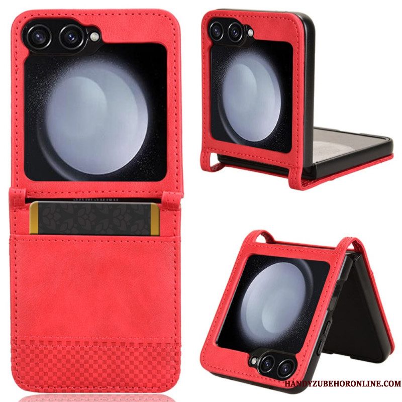 Hoesje Samsung Galaxy Z Flip 7 Fe Retro Leren Kaarthouder