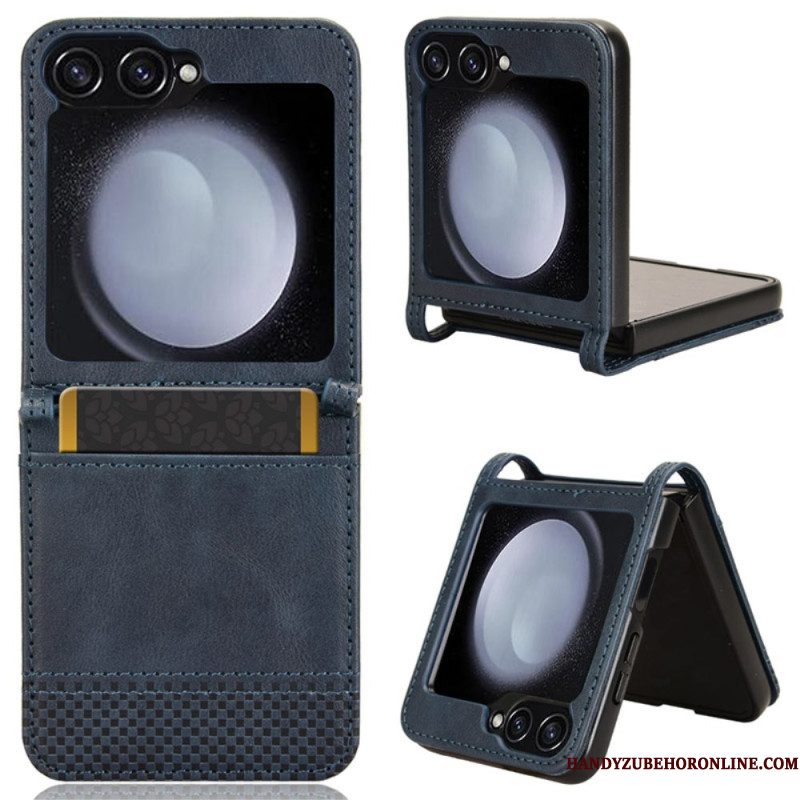 Hoesje Samsung Galaxy Z Flip 7 Fe Retro Leren Kaarthouder