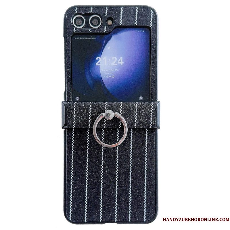 Hoesje Samsung Galaxy Z Flip 7 Fe Ring Met Streepjesdesign