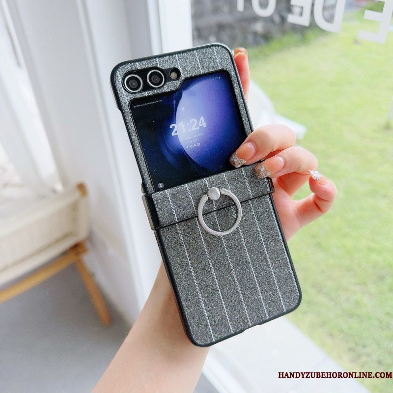 Hoesje Samsung Galaxy Z Flip 7 Fe Ring Met Streepjesdesign
