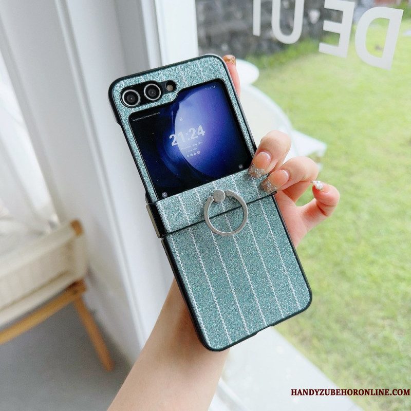 Hoesje Samsung Galaxy Z Flip 7 Fe Ring Met Streepjesdesign