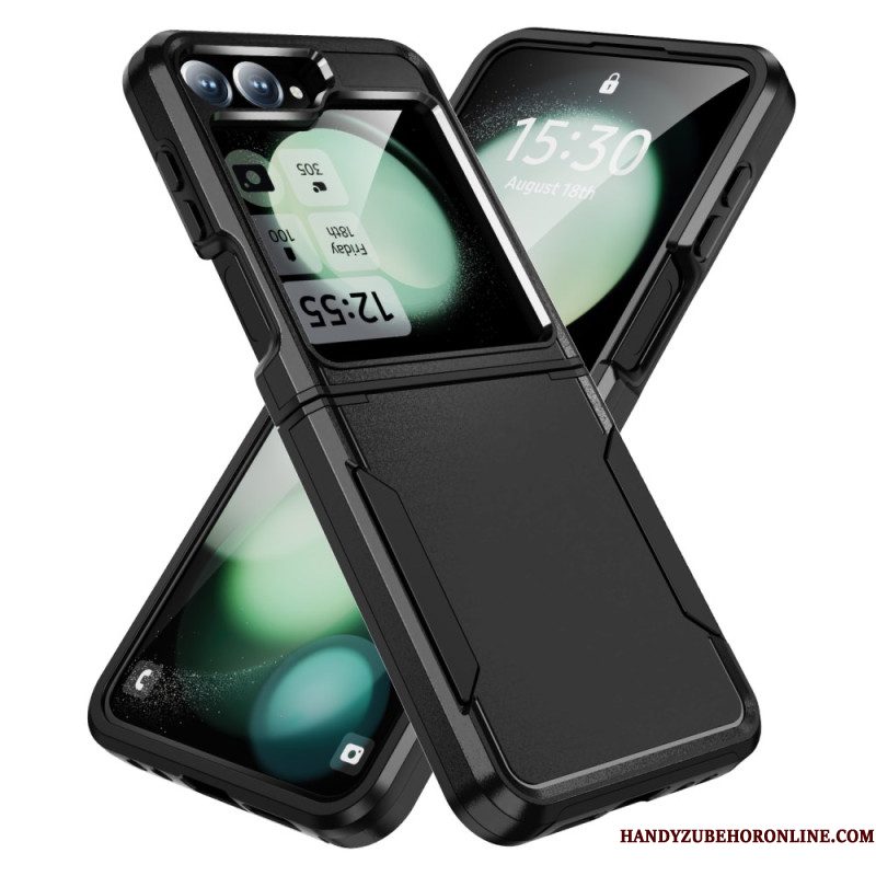 Hoesje Samsung Galaxy Z Flip 7 Fe Robuust Metaaleffect Bescherming Hoesje