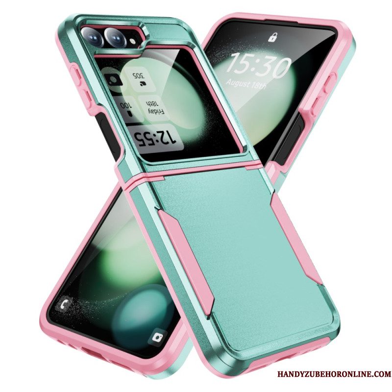 Hoesje Samsung Galaxy Z Flip 7 Fe Robuust Metaaleffect Bescherming Hoesje