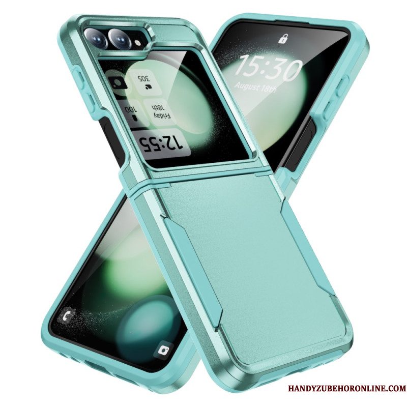 Hoesje Samsung Galaxy Z Flip 7 Fe Robuust Metaaleffect Bescherming Hoesje