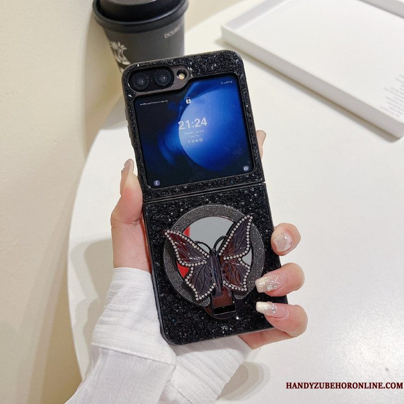 Hoesje Samsung Galaxy Z Flip 7 Fe Strijksteen Vlinderstandaard