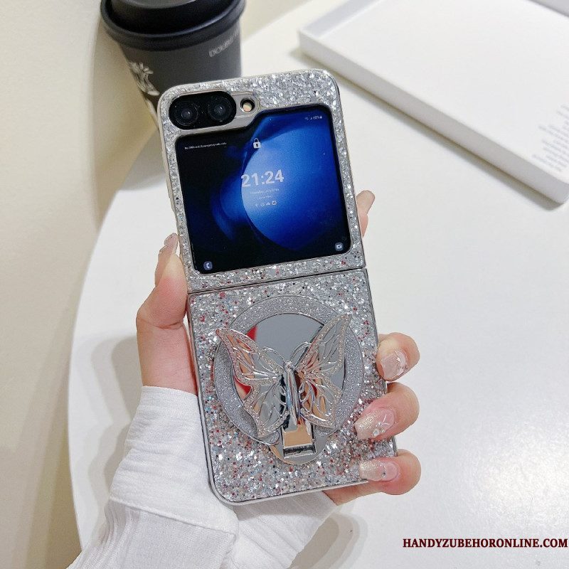 Hoesje Samsung Galaxy Z Flip 7 Fe Strijksteen Vlinderstandaard