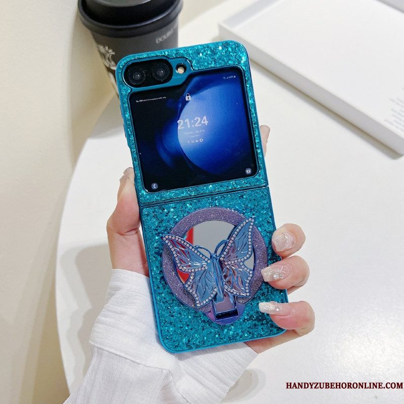 Hoesje Samsung Galaxy Z Flip 7 Fe Strijksteen Vlinderstandaard