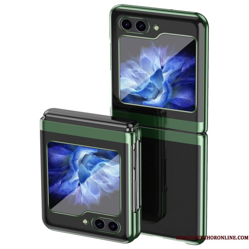 Hoesje Samsung Galaxy Z Flip 7 Fe Transparant Design En Metallic Effect