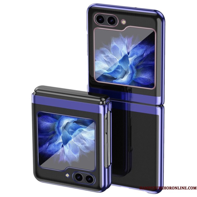 Hoesje Samsung Galaxy Z Flip 7 Fe Transparant Design En Metallic Effect