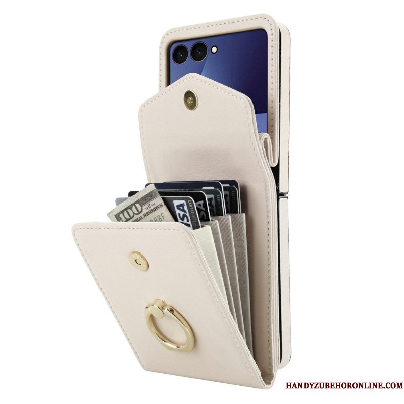 Hoesje Samsung Galaxy Z Flip 7 Gewatteerde Portemonnee En Riem