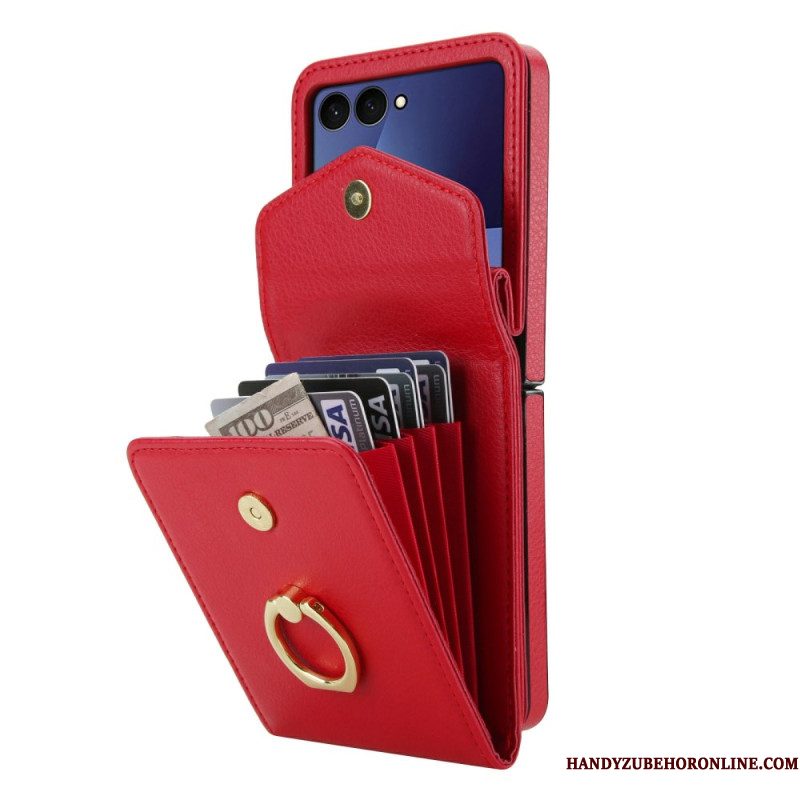 Hoesje Samsung Galaxy Z Flip 7 Gewatteerde Portemonnee En Riem