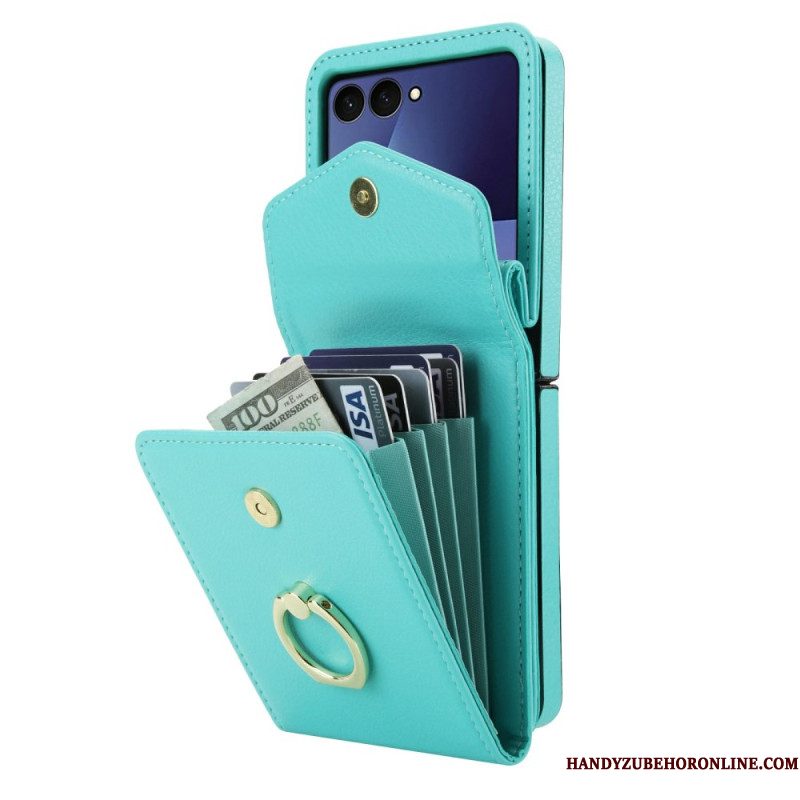 Hoesje Samsung Galaxy Z Flip 7 Gewatteerde Portemonnee En Riem