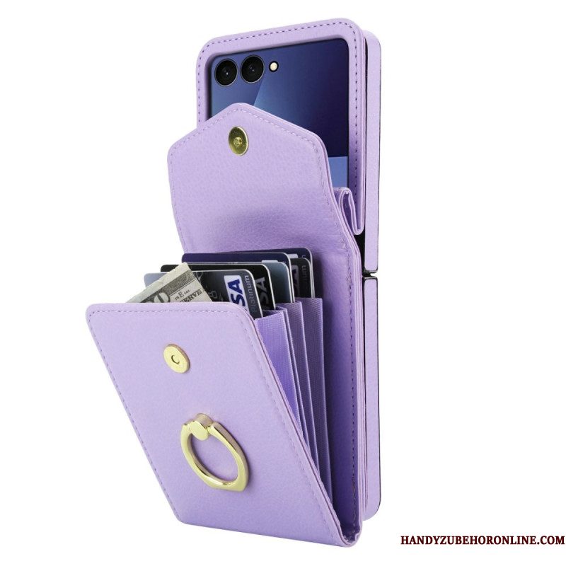 Hoesje Samsung Galaxy Z Flip 7 Gewatteerde Portemonnee En Riem