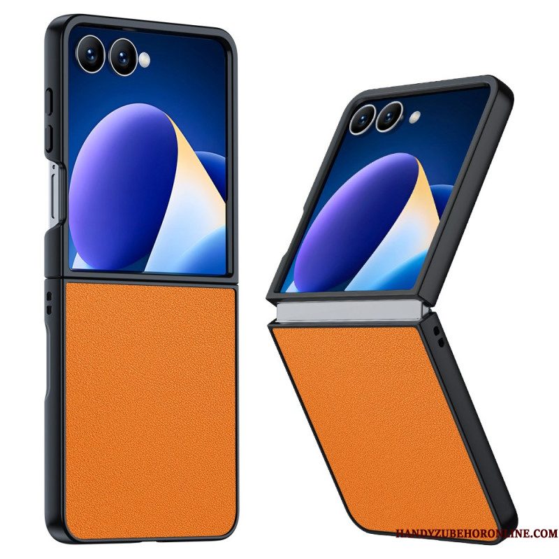 Hoesje Samsung Galaxy Z Flip 7 Lederlook Bescherming Hoesje